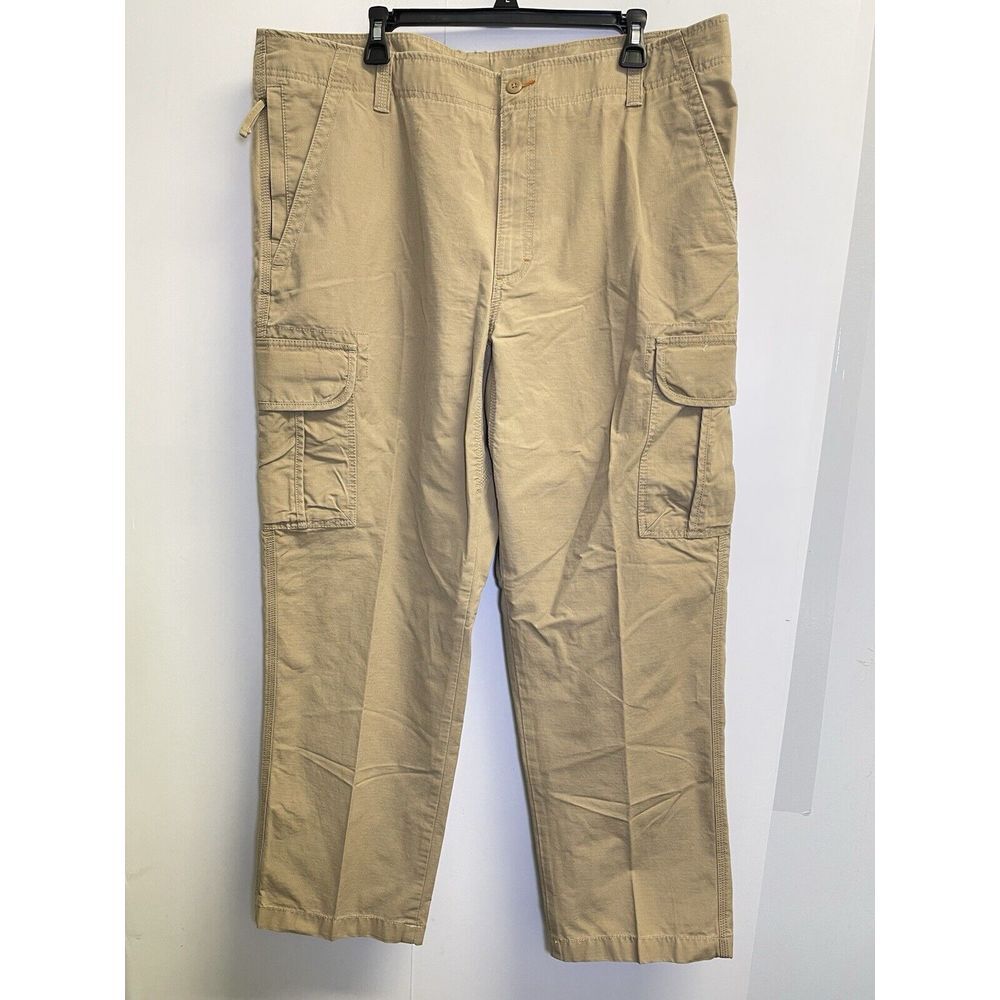 L.L. BEAN Mens 40X30 Allagash Ripstop Natural Fit Cargo Hiking Work Pants Cotton